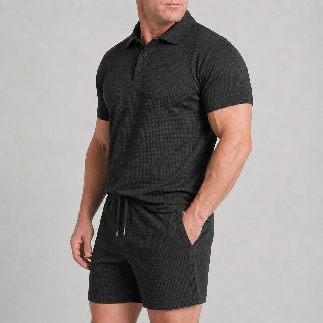 Capri Set – Men’s Ultra Comfortable Shorts and Polo Shirt