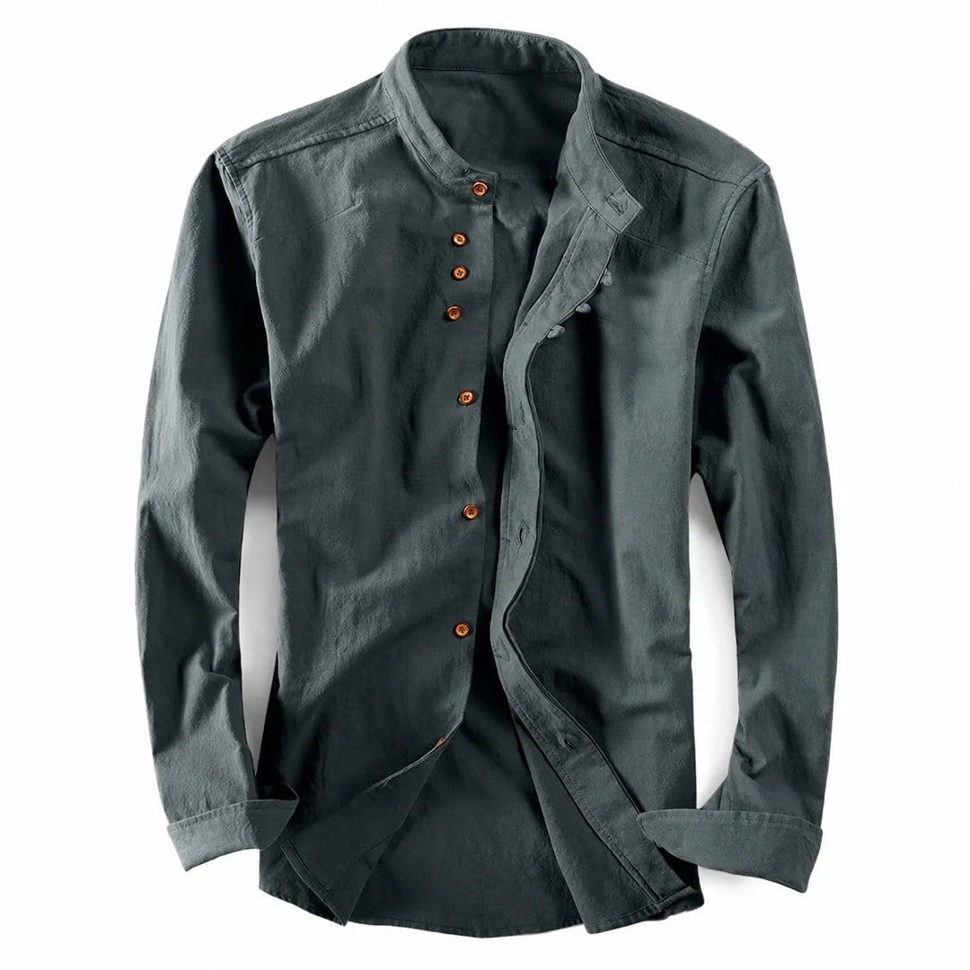 Kyoto - Men's Ultra Comfortable Band Collar Shirt