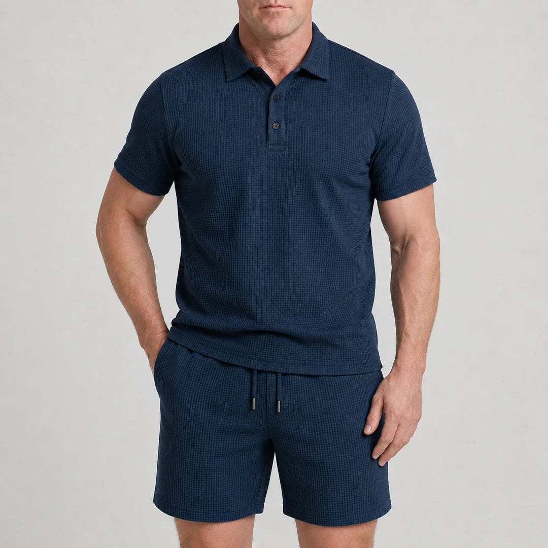 Capri Set – Men’s Ultra Comfortable Shorts and Polo Shirt