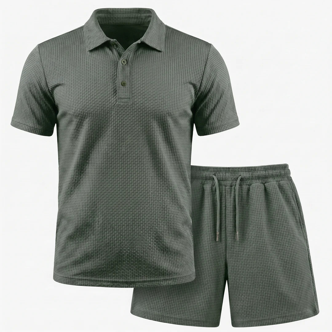 Capri Set – Men’s Ultra Comfortable Shorts and Polo Shirt