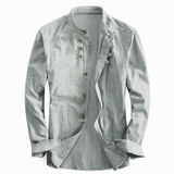Kyoto - Men's Ultra Comfortable Band Collar Shirt