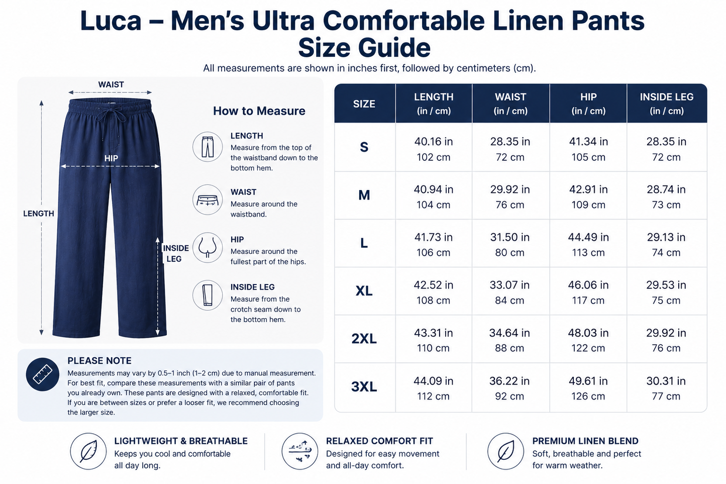 Luca - Men's Ultra-Comfortable Lightweight Pants